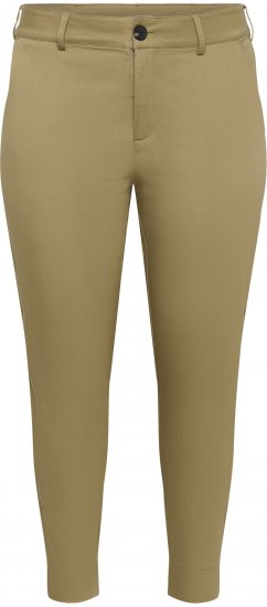 Kaffe Curve Leana Calças Chino 7/8 Carvalho Petrificado - Jeans & Calças Femininas em Tamanhos Grandes – Plus Size - 