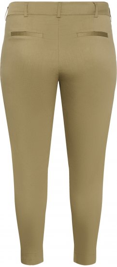 Kaffe Curve Leana Calças Chino 7/8 Carvalho Petrificado - Jeans & Calças Femininas em Tamanhos Grandes – Plus Size - 