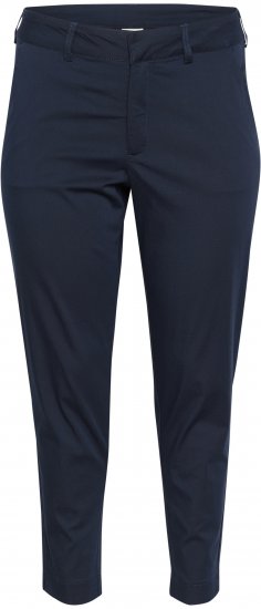 Kaffe Curve Leana Calças Chino 7/8 Azul Marinho Meia-Noite - Jeans & Calças Femininas em Tamanhos Grandes – Plus Size - 