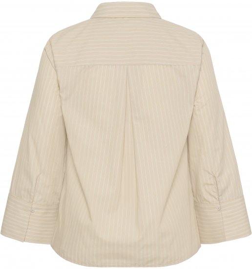 Kaffe Curve Josa Shirt Feather Grey Stripe - Camisas - 