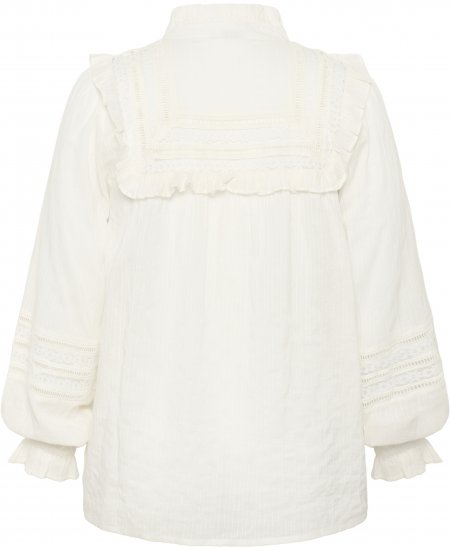 Kaffe Curve Jessa Shirt Long Sleeve White - Camisas - 