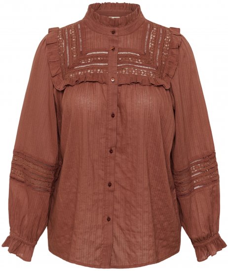 Kaffe Curve Jessa Shirt Henna Brown - Blusas e Túnicas - 