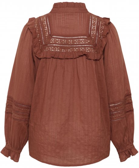 Kaffe Curve Jessa Shirt Henna Brown - Blusas e Túnicas - 
