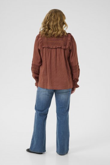 Kaffe Curve Jessa Shirt Henna Brown - Blusas e Túnicas - 