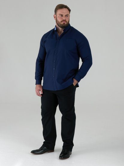 D555 Richard Camisa Oxford De Manga Comprida TALL Azul Marinho - TALL camisas - 