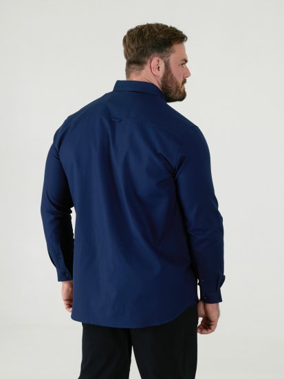 D555 Richard Camisa Oxford De Manga Comprida TALL Azul Marinho - TALL camisas - 