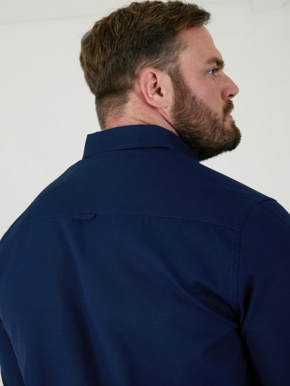 D555 Richard Camisa Oxford De Manga Comprida TALL Azul Marinho - TALL camisas - 