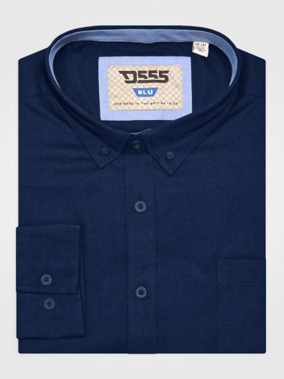 D555 Richard Camisa Oxford De Manga Comprida TALL Azul Marinho - TALL camisas - 