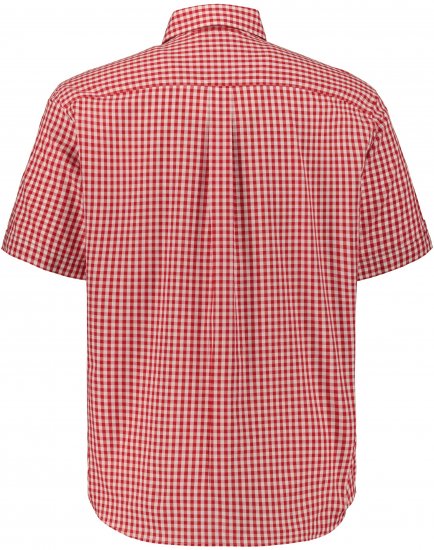 JP1880 Shirt Traditional Checked Short Sleeve Red - Camisas - Camisas Homem Tamanhos Grandes