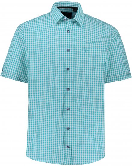 JP1880 Shirt Traditional Short Sleeve Turquoise - Camisas - Camisas Homem Tamanhos Grandes