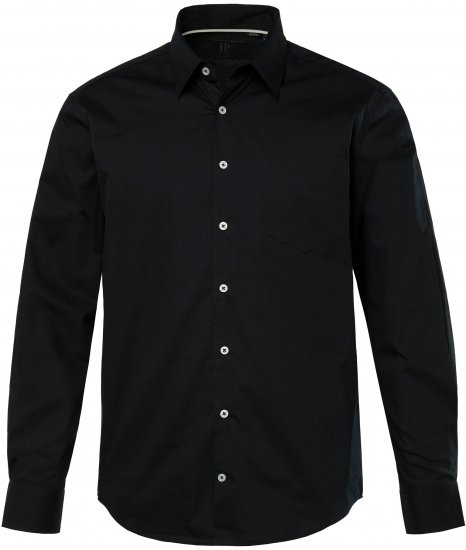 JP1880 Shirt Long Sleeve Modern Fit Black TALL - ROUPAS DE HOMEM MT-6XLT - Tamanhos-Tall Homem