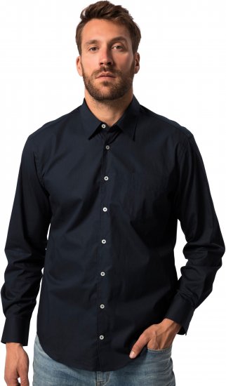 JP1880 Shirt Long Sleeve Modern Fit Navy Blue TALL - ROUPAS DE HOMEM MT-6XLT - Tamanhos-Tall Homem
