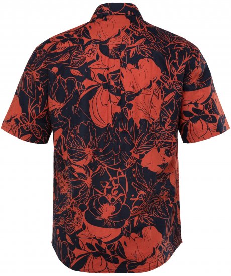 JP1880 Shirt Short Sleeve Linen Blend Red - Camisas - Camisas Homem Tamanhos Grandes