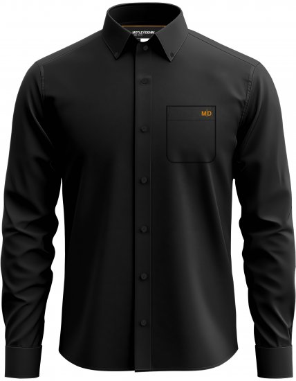 Motley Denim Lisbon Long Sleeve Shirt Black - Camisas - Camisas Homem Tamanhos Grandes