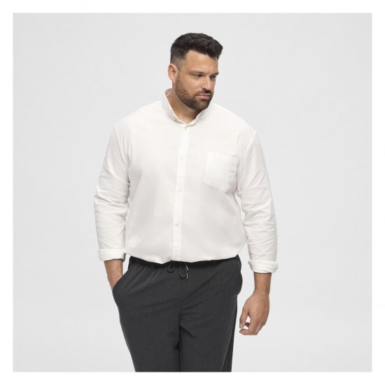 North Latitude Oxford Shirt White - Camisas - Camisas Homem Tamanhos Grandes