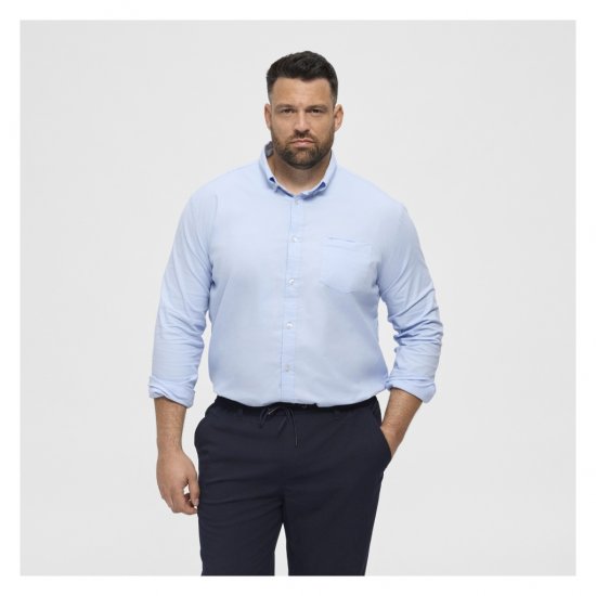 North Latitude Oxford Shirt Light Blue - Camisas - Camisas Homem Tamanhos Grandes