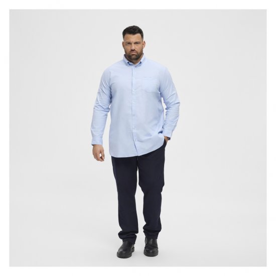 North Latitude Oxford Shirt Light Blue - Camisas - Camisas Homem Tamanhos Grandes