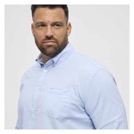 North Latitude Oxford Shirt Light Blue - Camisas - Camisas Homem Tamanhos Grandes