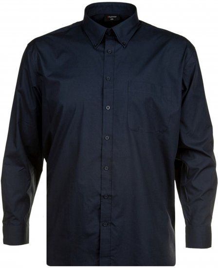 Espionage SH150 Plain Long Sleeve Shirt Navy - Camisas - Camisas Homem Tamanhos Grandes