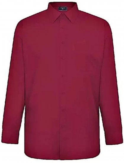 Espionage SH151 Long Sleeve Plain Collar Shirt Wine - Camisas de manga comprida - 