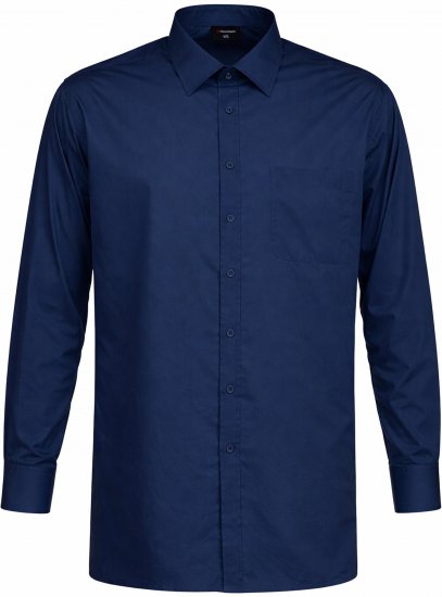 Espionage SH151 Plain Collar Long Sleeve Shirt Navy - Camisas - Camisas Homem Tamanhos Grandes