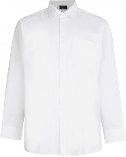 Espionage SH151 Long Sleeve Plain Collar Shirt White - Camisas - Camisas Homem Tamanhos Grandes