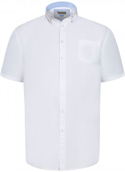 D555 James Camisa Oxford De Manga Curta TALL Branca - TALL camisas - 