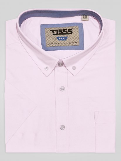 D555 James Camisa Oxford De Manga Curta TALL Rosa - TALL camisas - 