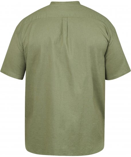 North Latitude 61109 Camisa de Manga Curta com Gola Mao Verde Azeitona - Camisas - Camisas Homem Tamanhos Grandes