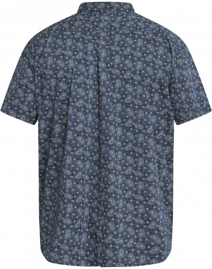 North Latitude 61112 Camisa Stretch com Estampado Integral Azul Marinho - Camisas - Camisas Homem Tamanhos Grandes