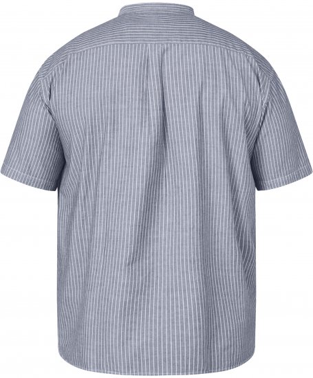 North Latitude 61164 Camisa às Riscas com Gola Mao Cinzento - Camisas - Camisas Homem Tamanhos Grandes