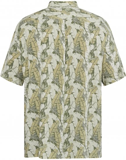 North Latitude 61310 Camisa de Viscose com Estampado Integral Verde Azeitona - Camisas - Camisas Homem Tamanhos Grandes