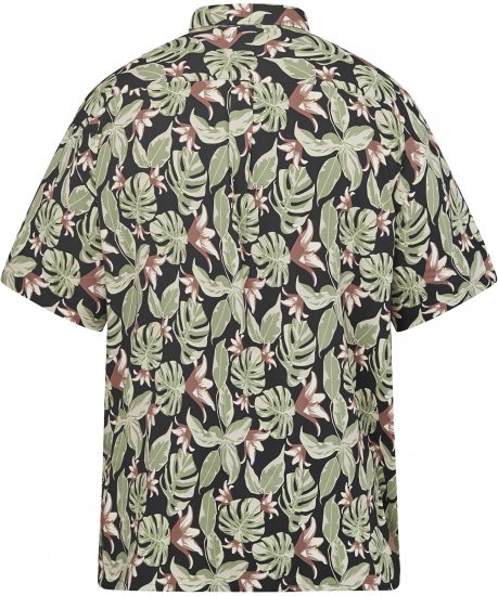 North Latitude 61357 Camisa de Viscose com Estampado Integral Preto - Camisas - Camisas Homem Tamanhos Grandes