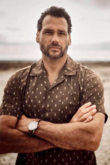 JP1880 Boxy Cuba Short Sleeve Shirt Brown - Camisas - Camisas Homem Tamanhos Grandes