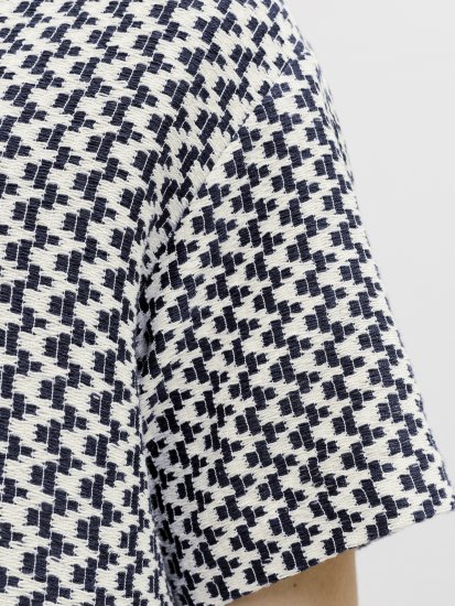 Jack & Jones Montauk Crochet Short Sleeve Shirt Navy - Camisas - Camisas Homem Tamanhos Grandes