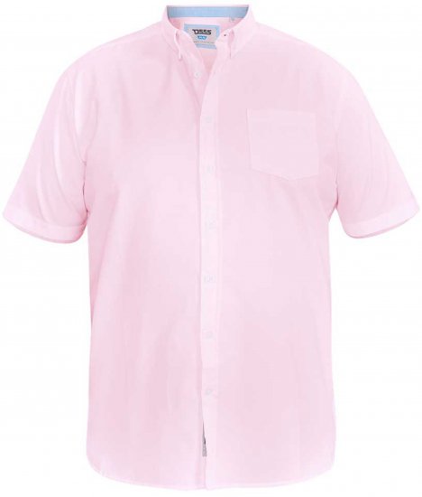 D555 James Camisa Oxford De Manga Curta TALL Rosa - TALL camisas - 
