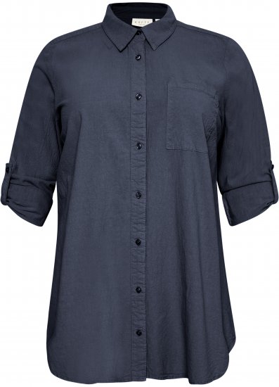 Kaffe Curve Nana Túnica Camiseira Azul Marinho Meia-Noite - Blusas e Túnicas - 