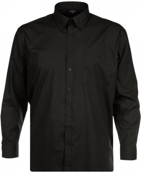 Espionage SH150 Plain Long Sleeve Shirt Black - Camisas - Camisas Homem Tamanhos Grandes