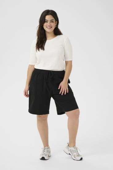 Kaffe Curve Nana Liah Calções Preto - Jeans & Calças Femininas em Tamanhos Grandes – Plus Size - 