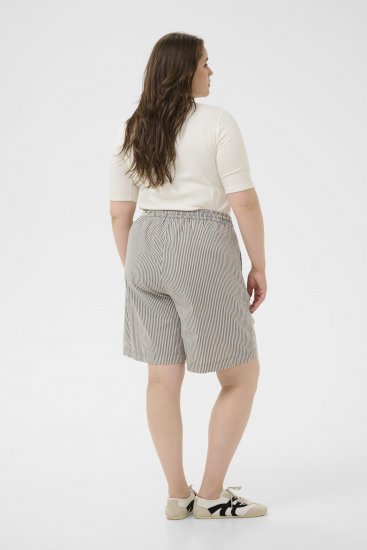 Kaffe Curve Nana Calções às riscas Meia-noite/Branco às riscas - Jeans & Calças Femininas em Tamanhos Grandes – Plus Size - 