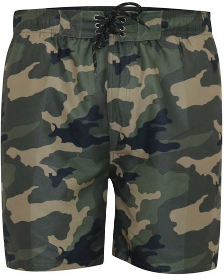 D555 Kody Camo Printed Swimshorts Khaki - Calções de banho - Calções de Banho Homem Tamanhos Grandes