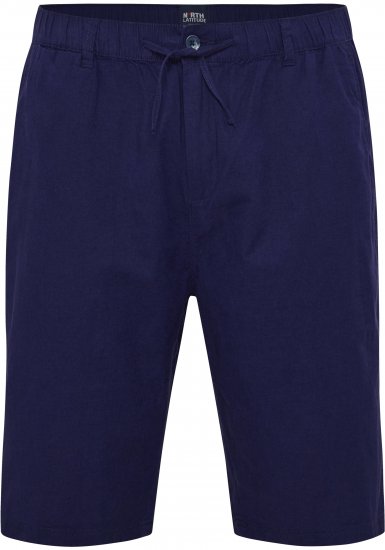 North Latitude 51137 Linen Elastic Waist Shorts Navy - Calções - Calções Homem Tamanhos Grandes