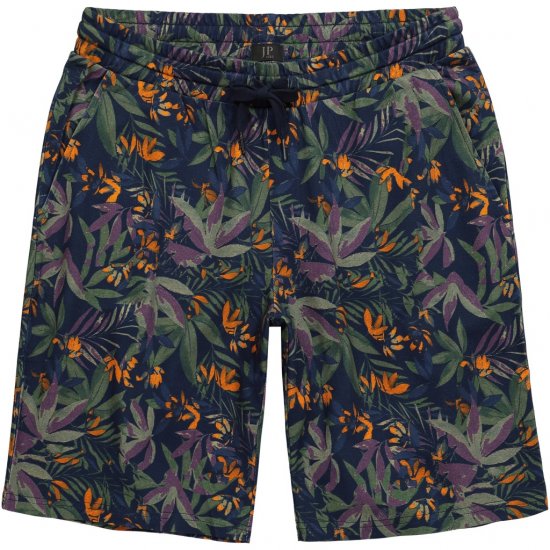 JP1880 Bermuda Shorts Floral All-over Print Navy - Calções - Calções Homem Tamanhos Grandes