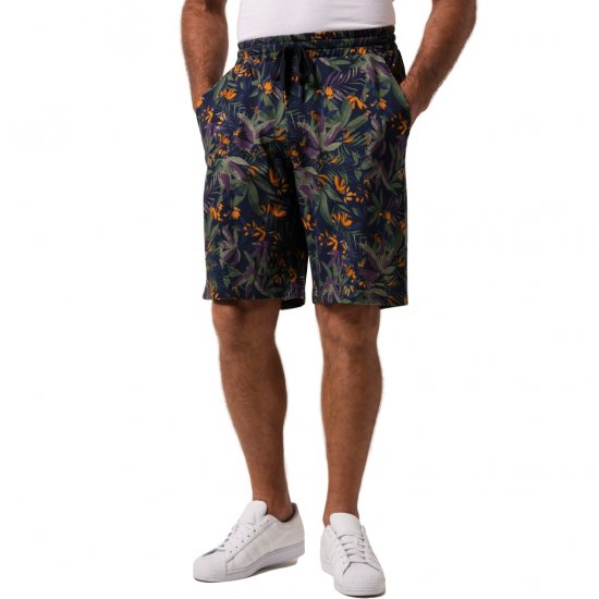 JP1880 Bermuda Shorts Floral All-over Print Navy - Calções - Calções Homem Tamanhos Grandes