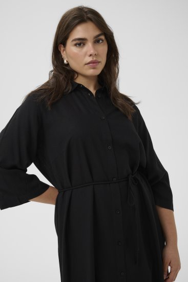 Kaffe Curve Mille Short Shirt Dress Black Deep - Vestidos mini - 
