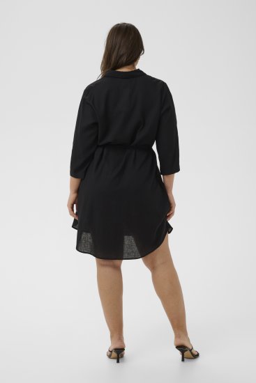 Kaffe Curve Mille Short Shirt Dress Black Deep - Vestidos mini - 