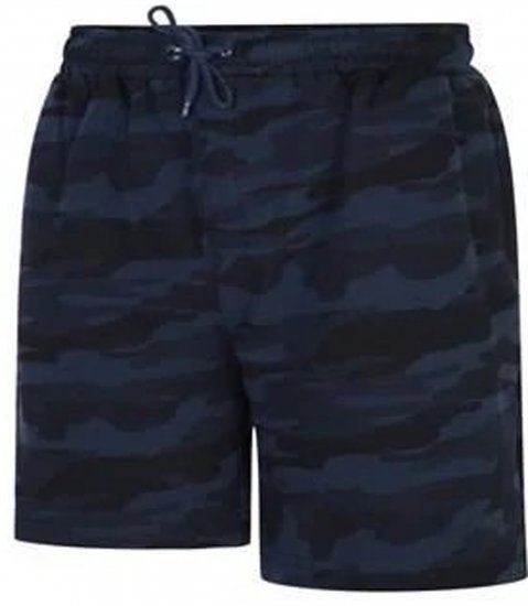 Espionage LW134 Camoflaged Shorts Navy - Calças & calções de fato de treino - Calças de Fato de Treino Tamanhos Grandes 