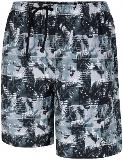 Espionage SW104 Mono Print Cargo Swimshorts Black - Roupa de banho - Calções de Banho Homem Tamanhos Grandes