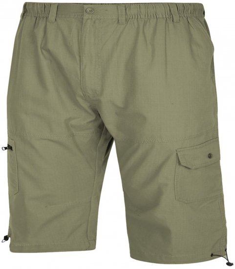 Espionage TR055 3/4 Cropped with Mult Pocket Trousers Light Khaki - Calções - Calções Homem Tamanhos Grandes