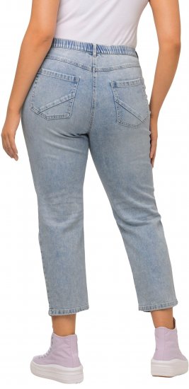 Ulla Popken Stonewashed Distressed Boyfriend Jeans Light Blue - Jeans & Calças Femininas em Tamanhos Grandes – Plus Size - 